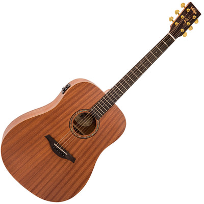 Vintage Mahogany Series 'Dreadnought' Electro-Acoustic Guitar ~ Satin Mahogany - Fair Deal Music