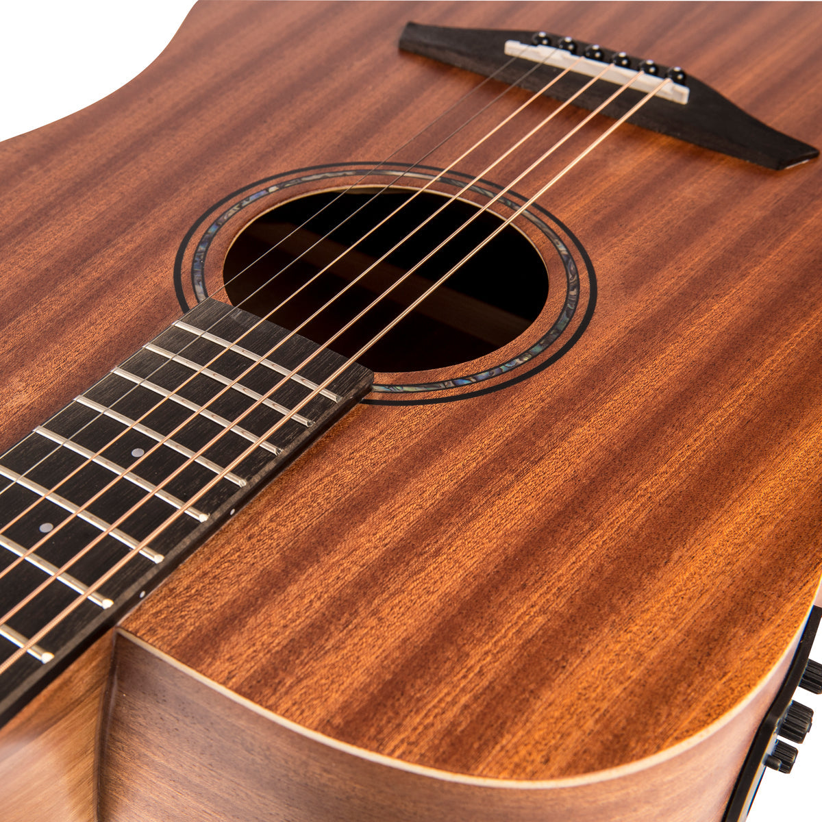 Vintage Mahogany Series 'Dreadnought' Electro-Acoustic Guitar ~ Satin Mahogany - Fair Deal Music