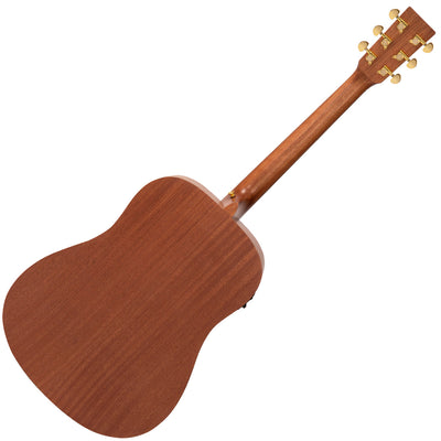 Vintage Mahogany Series 'Dreadnought' Electro-Acoustic Guitar ~ Satin Mahogany - Fair Deal Music