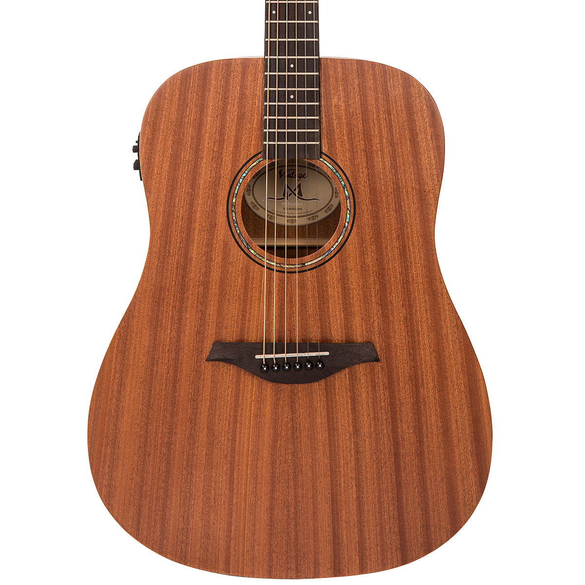 Vintage Mahogany Series 'Dreadnought' Electro-Acoustic Guitar ~ Satin Mahogany - Fair Deal Music