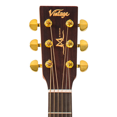 Vintage Mahogany Series 'Dreadnought' Electro-Acoustic Guitar ~ Satin Mahogany - Fair Deal Music