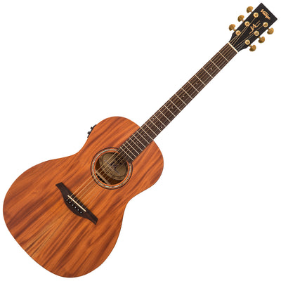 Vintage Mahogany Series 'Parlour' Electro-Acoustic Guitar ~ Satin Mahogany - Fair Deal Music