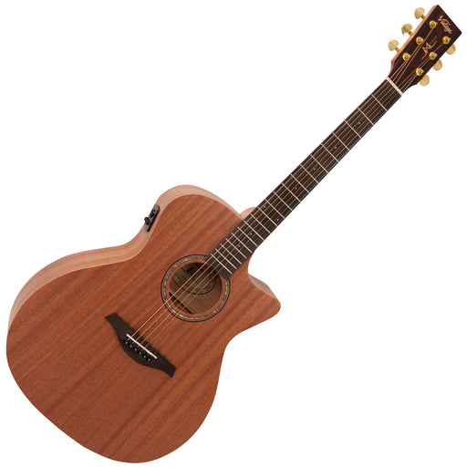 Vintage Mahogany Series 'Grand Auditorium' Cut-Away Electro-Acoustic Guitar ~ Satin Mahogany - Fair Deal Music