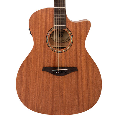 Vintage Mahogany Series 'Grand Auditorium' Cut-Away Electro-Acoustic Guitar ~ Satin Mahogany - Fair Deal Music