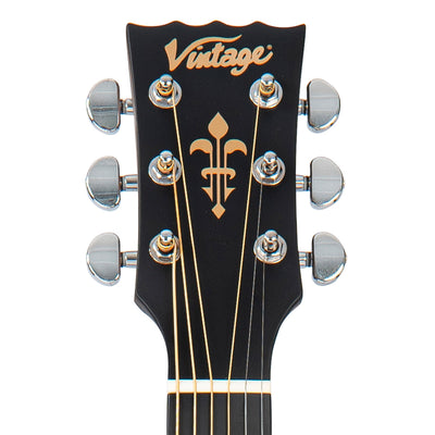 Vintage Stage Series 'Folk' Cutaway Electro-Acoustic Guitar ~ Natural - Fair Deal Music