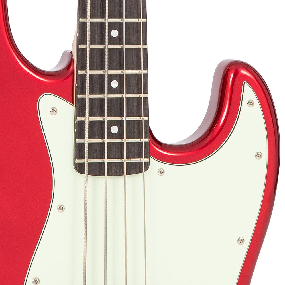 Vintage VJ74 ReIssued Bass Guitar ~ Candy Apple Red - Fair Deal Music