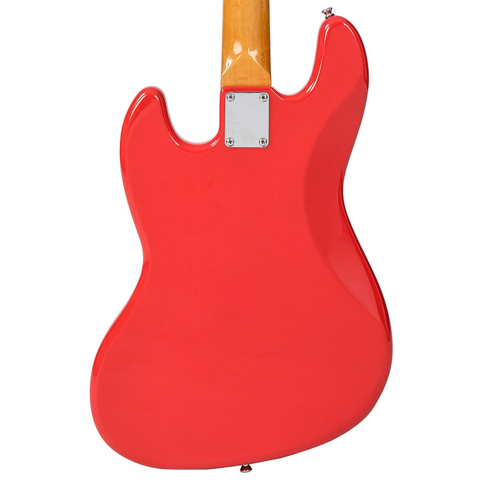 Vintage VJ74 ReIssued Bass ~ Firenza Red - Fair Deal Music