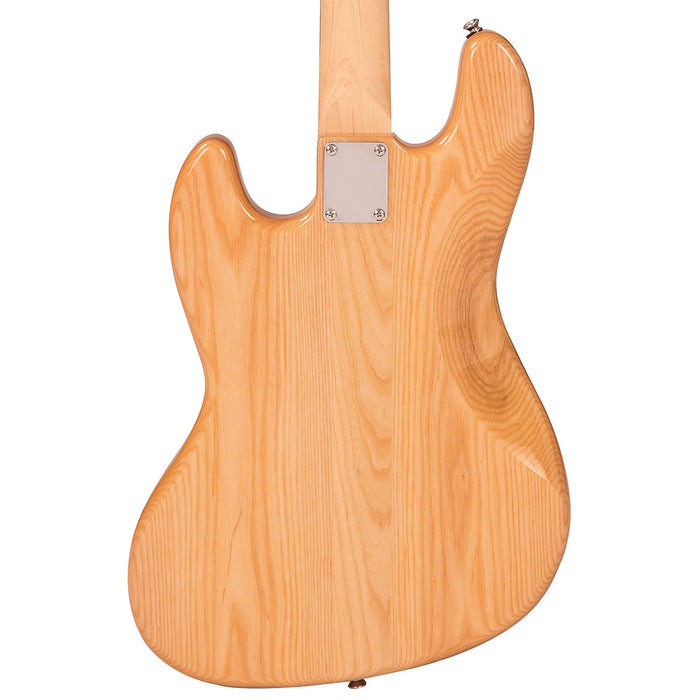 Vintage VJ74 ReIssued Maple Fingerboard Bass ~ Natural Ash - Fair Deal Music
