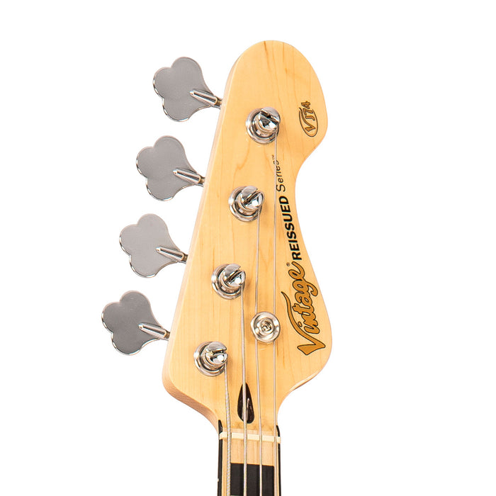 Vintage VJ74 ReIssued Maple Fingerboard Bass ~ Natural Ash - Fair Deal Music