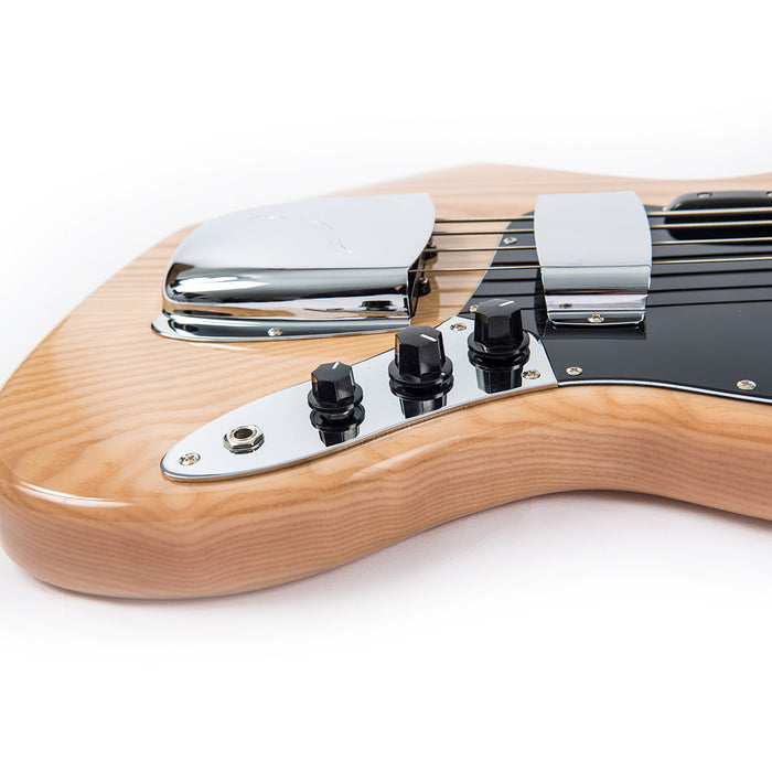 Vintage VJ74 ReIssued Maple Fingerboard Bass ~ Natural Ash - Fair Deal Music