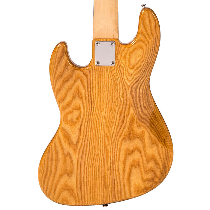 Vintage VJ75 ReIssued Maple Fingerboard Bass Guitar ~ 5-String - Natural Ash - Fair Deal Music
