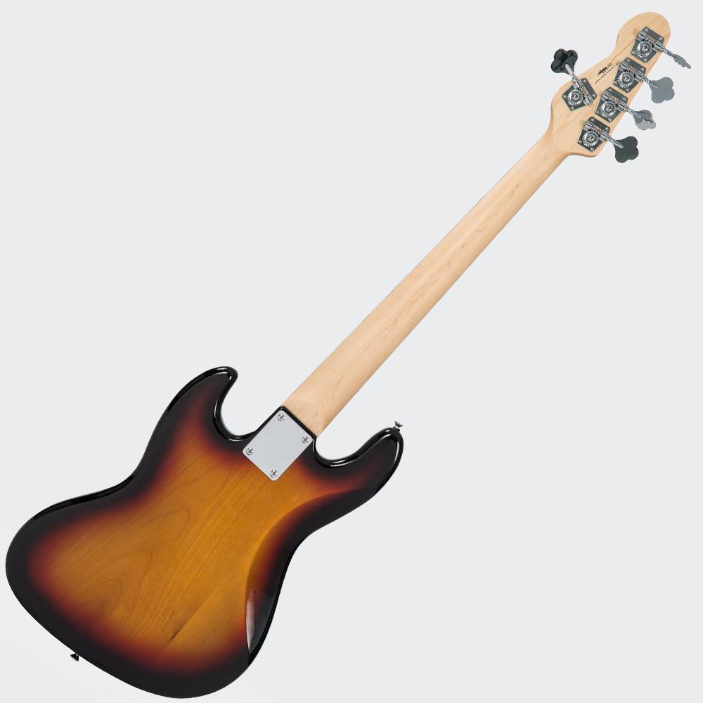 Vintage VJ75 ReIssued Maple Fingerboard Bass Guitar ~ 5-String ~ Sunburst - Fair Deal Music