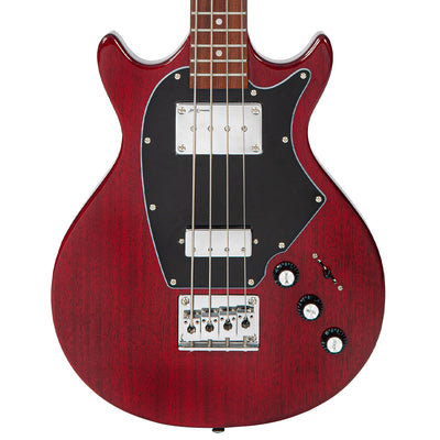 Vintage REVO Series 'Callan' Bass ~ See Thru Cherry Red - Fair Deal Music