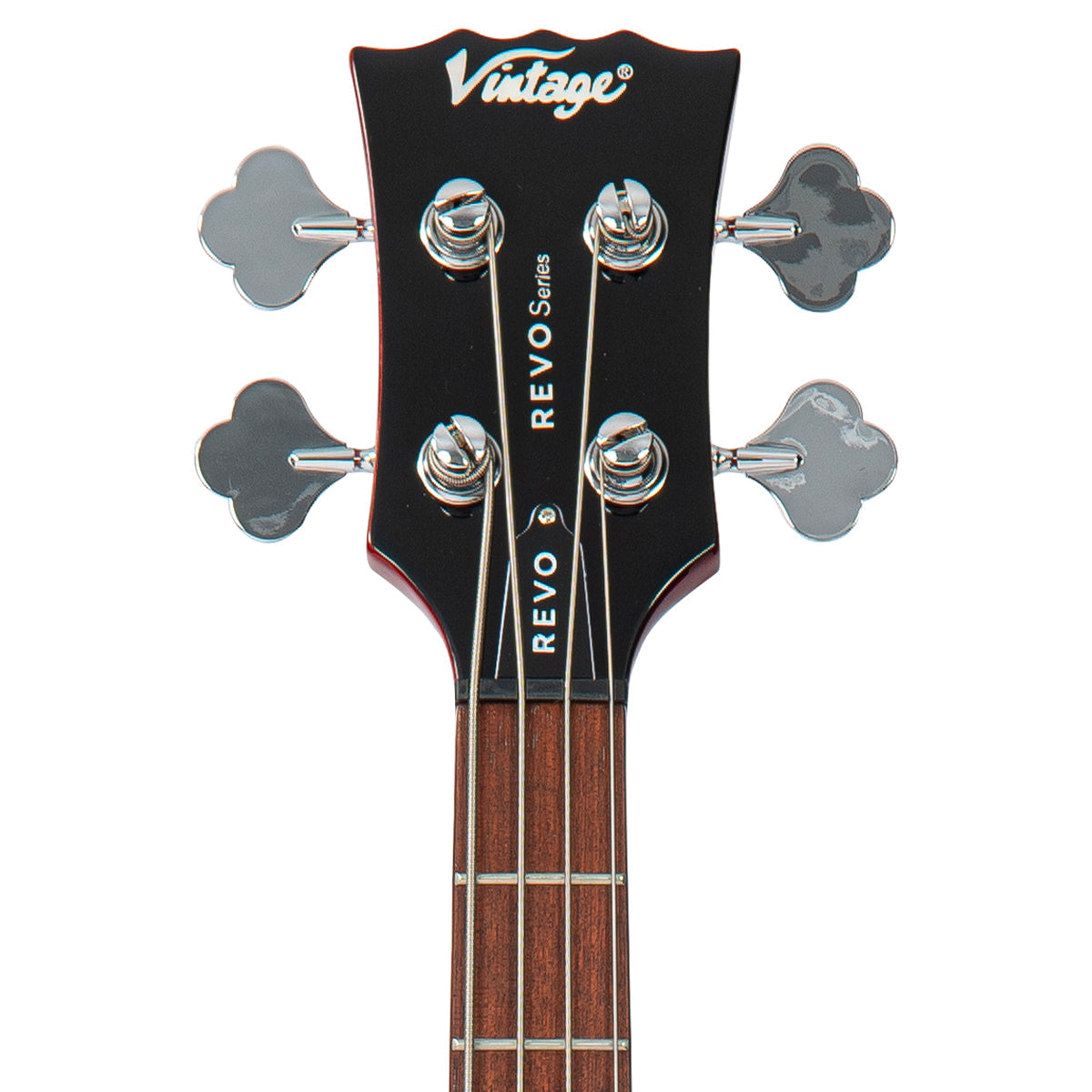 Vintage REVO Series 'Callan' Bass ~ See Thru Cherry Red - Fair Deal Music