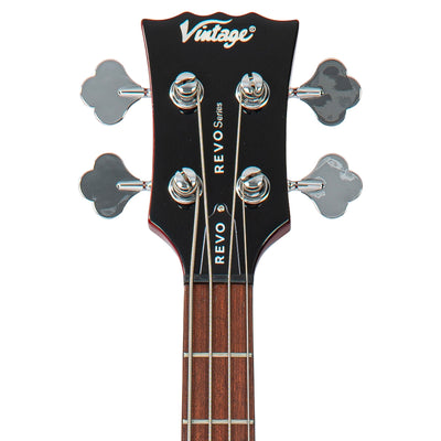 Vintage REVO Series 'Callan' Bass ~ See Thru Cherry Red - Fair Deal Music