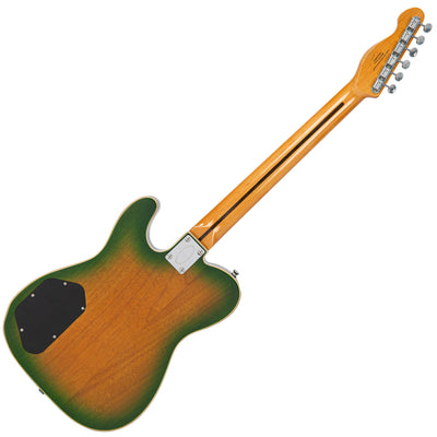 Vintage REVO Series Trio Electric Guitar ~ Green/Yellow Burst - Fair Deal Music