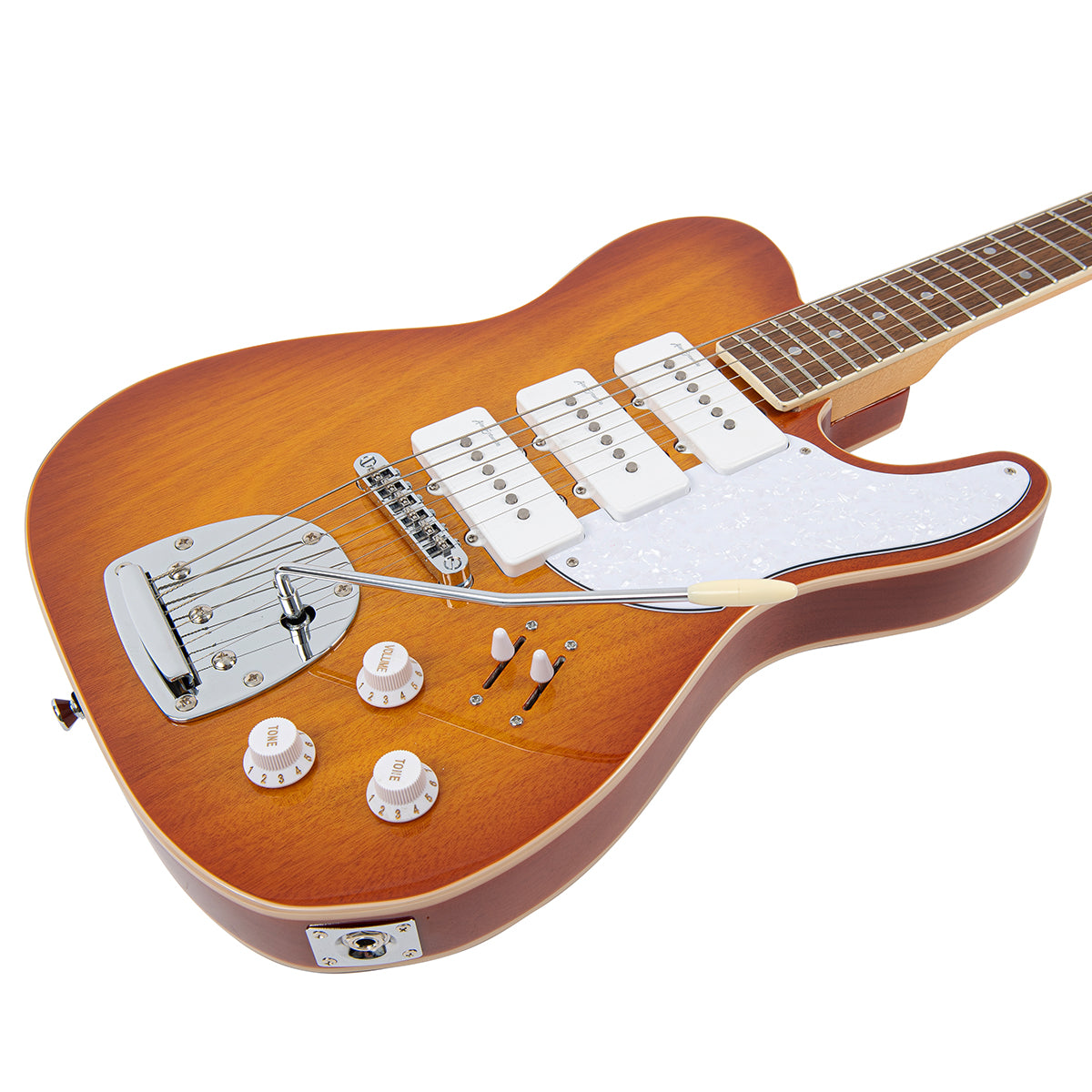 Vintage REVO Series Trio Electric Guitar ~ Honeyburst - Fair Deal Music