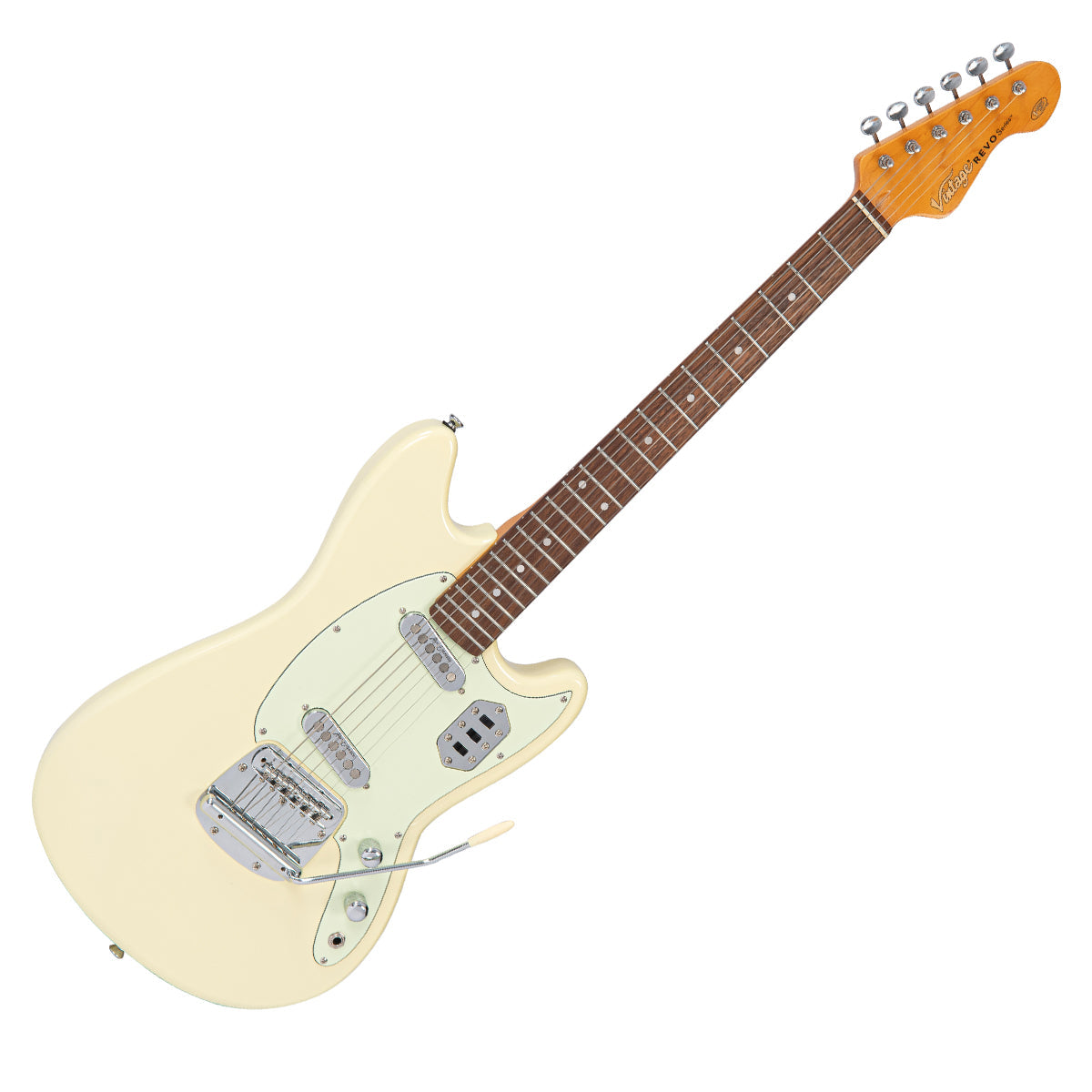 Vintage REVO Series 'Colt SS Twin' Electric Guitar ~ Vintage White - Fair Deal Music