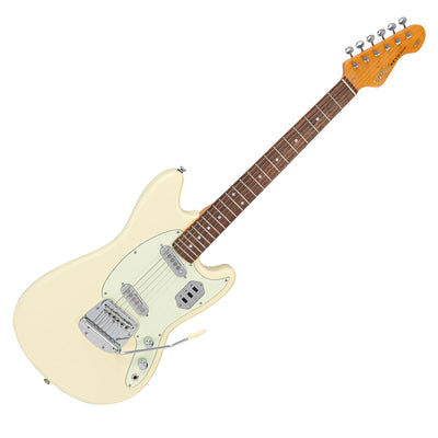 Vintage REVO Series 'Colt SS Twin' Electric Guitar ~ Vintage White - Fair Deal Music