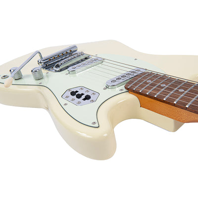 Vintage REVO Series 'Colt SS Twin' Electric Guitar ~ Vintage White - Fair Deal Music