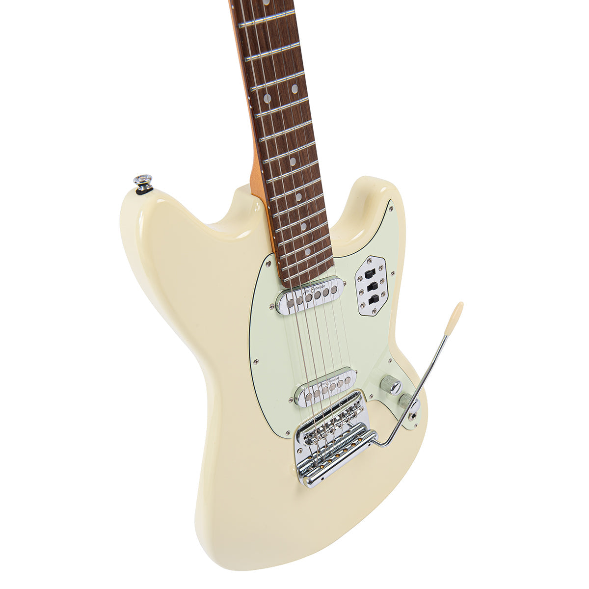 Vintage REVO Series 'Colt SS Twin' Electric Guitar ~ Vintage White - Fair Deal Music