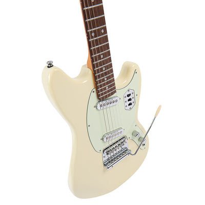 Vintage REVO Series 'Colt SS Twin' Electric Guitar ~ Vintage White - Fair Deal Music
