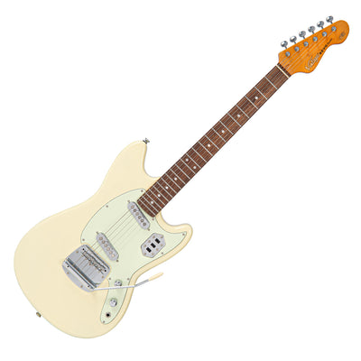 Vintage REVO Series 'Colt SS Twin' Electric Guitar ~ Vintage White - Fair Deal Music