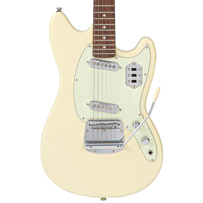 Vintage REVO Series 'Colt SS Twin' Electric Guitar ~ Vintage White - Fair Deal Music