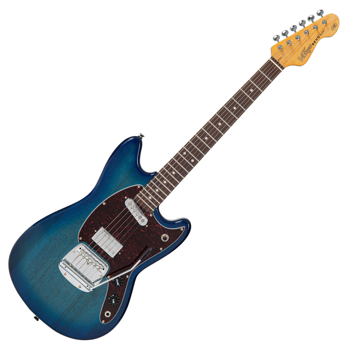 Vintage REVO Series 'Colt' HS Duo Electric Guitar ~ Blueburst - Fair Deal Music