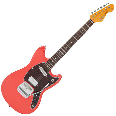 Vintage REVO Series 'Colt' HS Duo Electric Guitar ~ Firenza Red - Fair Deal Music