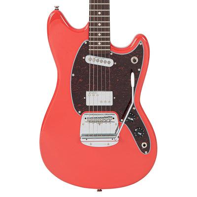 Vintage REVO Series 'Colt' HS Duo Electric Guitar ~ Firenza Red - Fair Deal Music