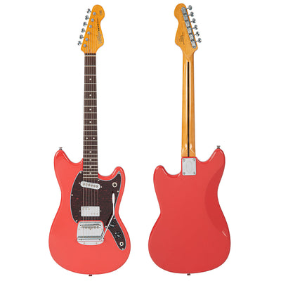 Vintage REVO Series 'Colt' HS Duo Electric Guitar ~ Firenza Red - Fair Deal Music