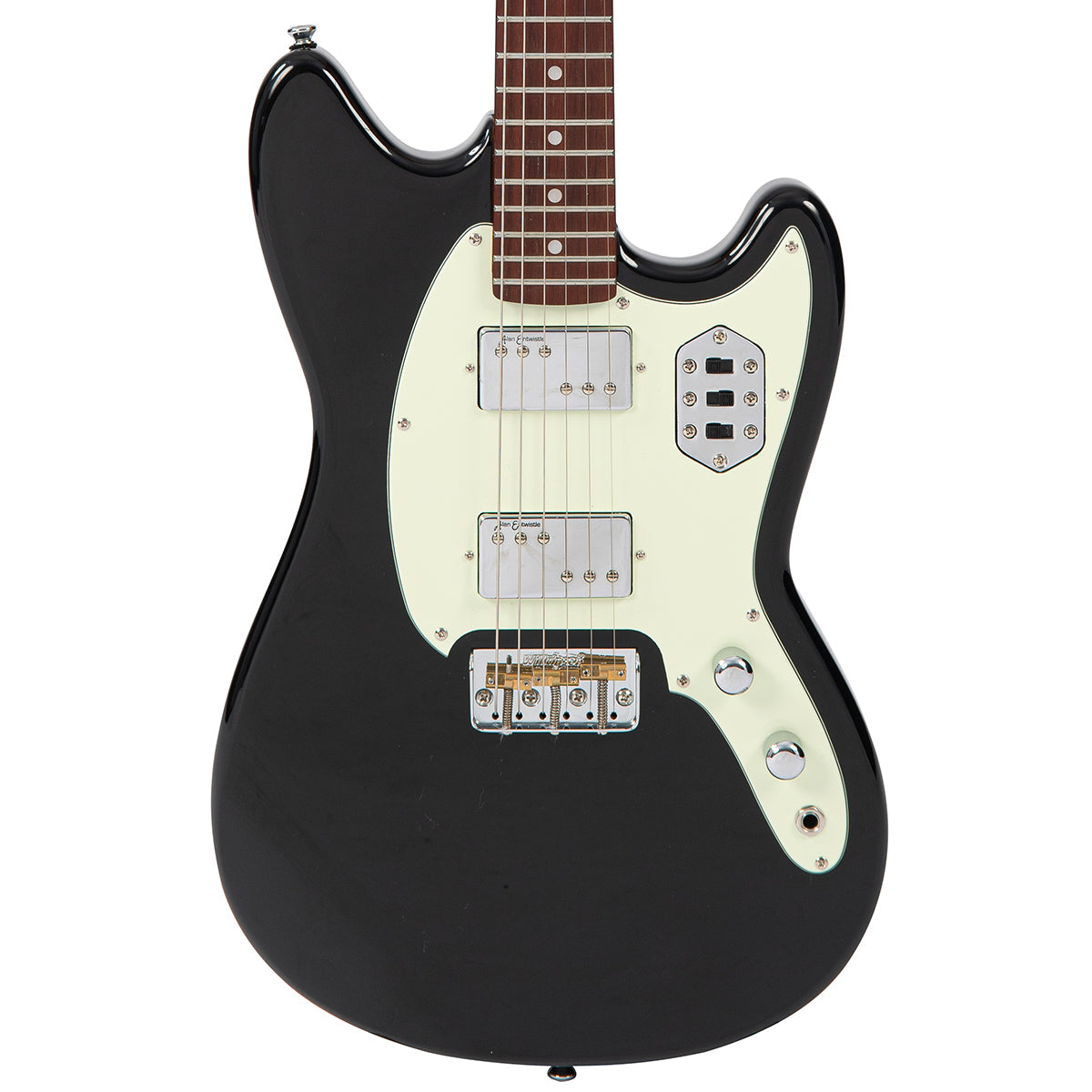 Vintage REVO Series 'Colt HH Twin Hardtail' Electric Guitar ~ Boulevard Black - Fair Deal Music