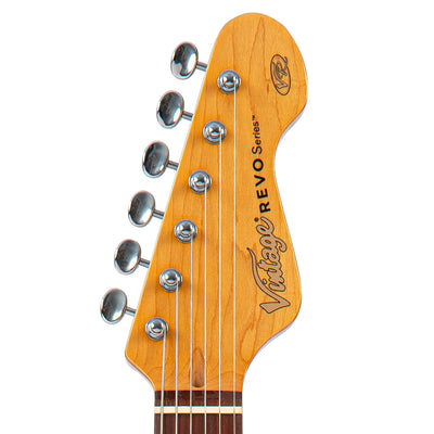 Vintage REVO Series 'Colt HH Twin Hardtail' Electric Guitar ~ Boulevard Black - Fair Deal Music