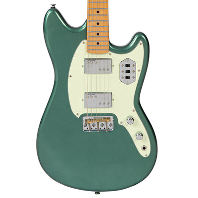 Vintage REVO Series 'Colt HH Twin Hardtail' Guitar ~ Metallic Sherwood Green - Fair Deal Music
