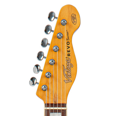 Vintage REVO Series 'Midline' Electric Guitar ~ Trans Orange - Fair Deal Music