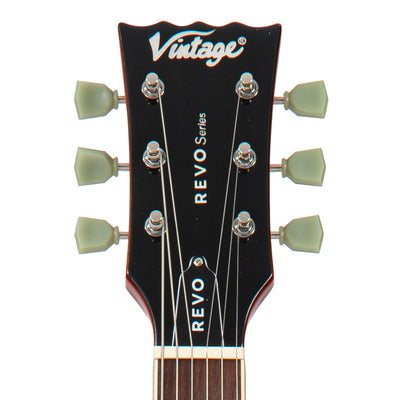 Vintage REVO Series 'Superthin' Electric Guitar ~ Amberburst - Fair Deal Music