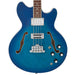 Vintage REVO Series 'Supreme' Semi Acoustic Bass ~ Blueburst - Fair Deal Music