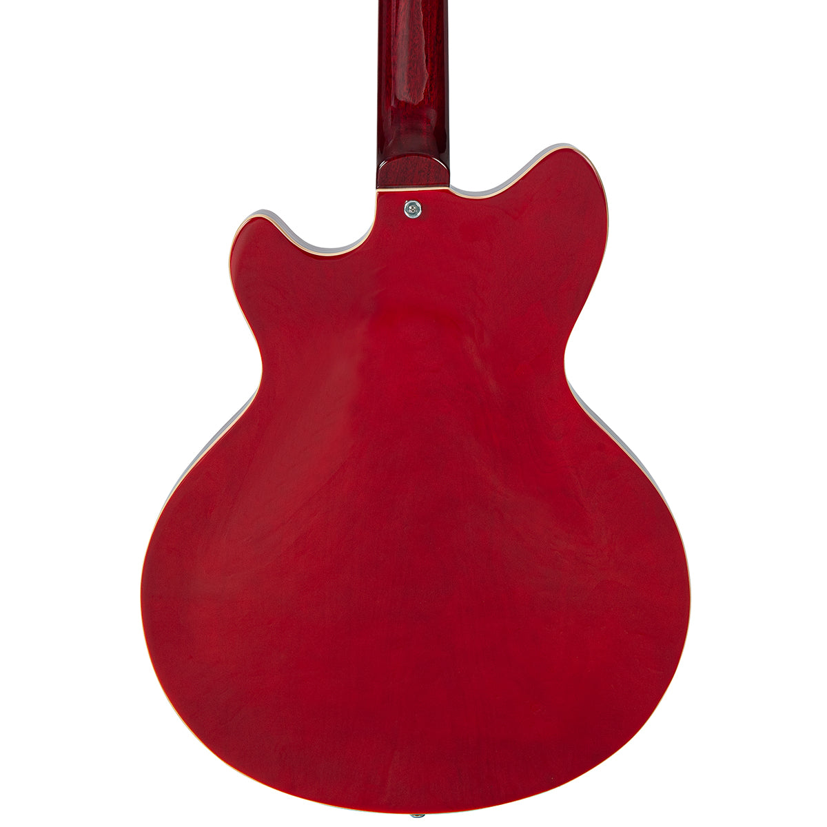 Vintage REVO Series 'Supreme' Semi Acoustic Bass ~ Cherry Red - Fair Deal Music