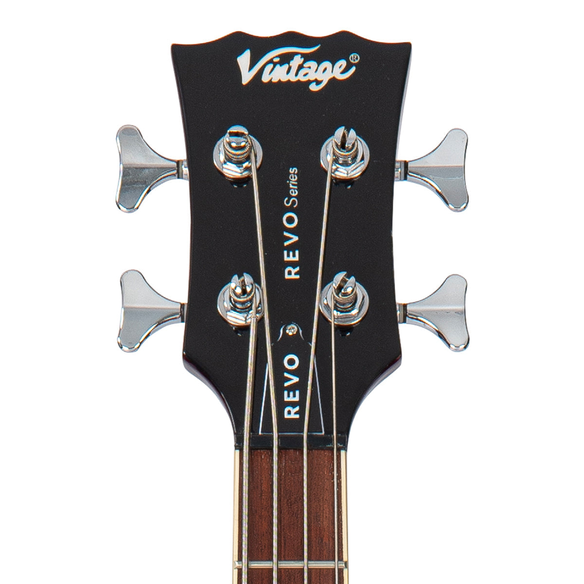 Vintage REVO Series 'Supreme' Semi Acoustic Bass ~ Cherry Red - Fair Deal Music