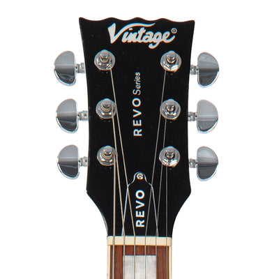 Vintage REVO Series 'Custom Supreme' Semi-Acoustic Guitar ~ Arctic White - Fair Deal Music