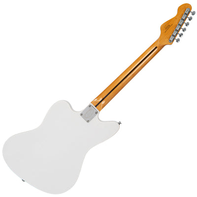 Vintage REVO Series 'Surfmaster Thinline' Twin Electric Guitar ~ Arctic White - Fair Deal Music