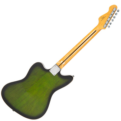 Vintage REVO Series 'Surfmaster Thinline' Twin Electric Guitar ~ Greenburst - Fair Deal Music