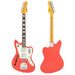 Vintage REVO Series 'Surfmaster Quad' Electric Guitar ~ Firenza Red - Fair Deal Music