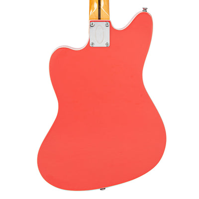 Vintage REVO Series 'Surfmaster Quad' Electric Guitar ~ Firenza Red - Fair Deal Music