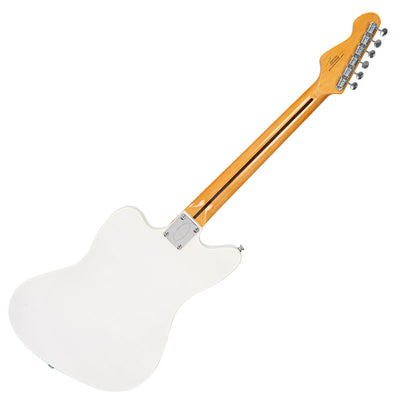 Vintage REVO Series 'Surfmaster Quad' Electric Guitar ~ Metallic White - Fair Deal Music