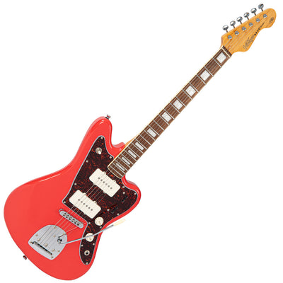 Vintage REVO Series 'Surfmaster 90' Electric Guitar ~ Firenza Red - Fair Deal Music