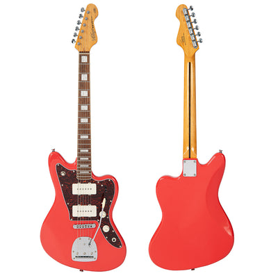 Vintage REVO Series 'Surfmaster 90' Electric Guitar ~ Firenza Red - Fair Deal Music