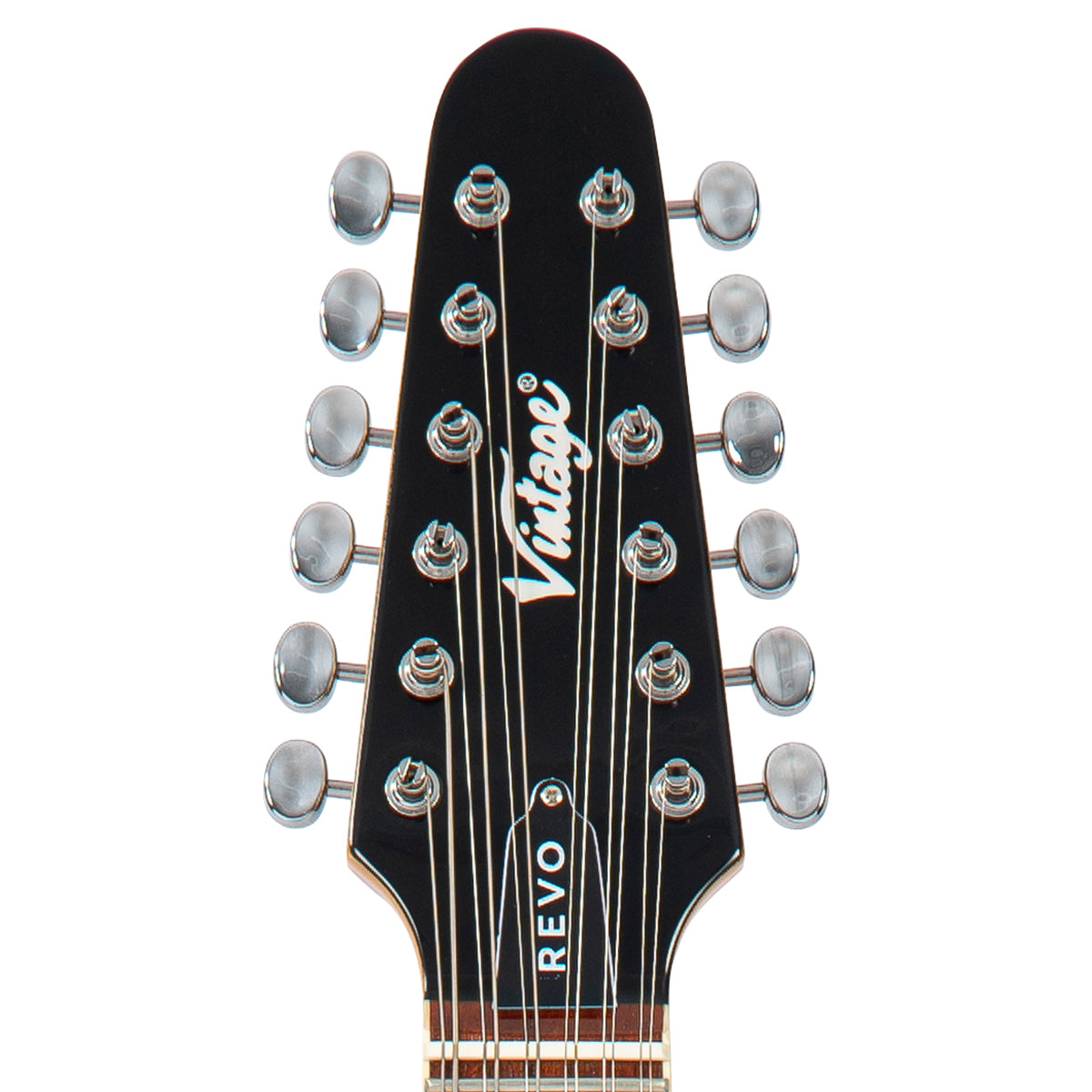 Vintage REVO Series 'Surfmaster Thinline 12' Electric Guitar ~ Boulevard Black - Fair Deal Music