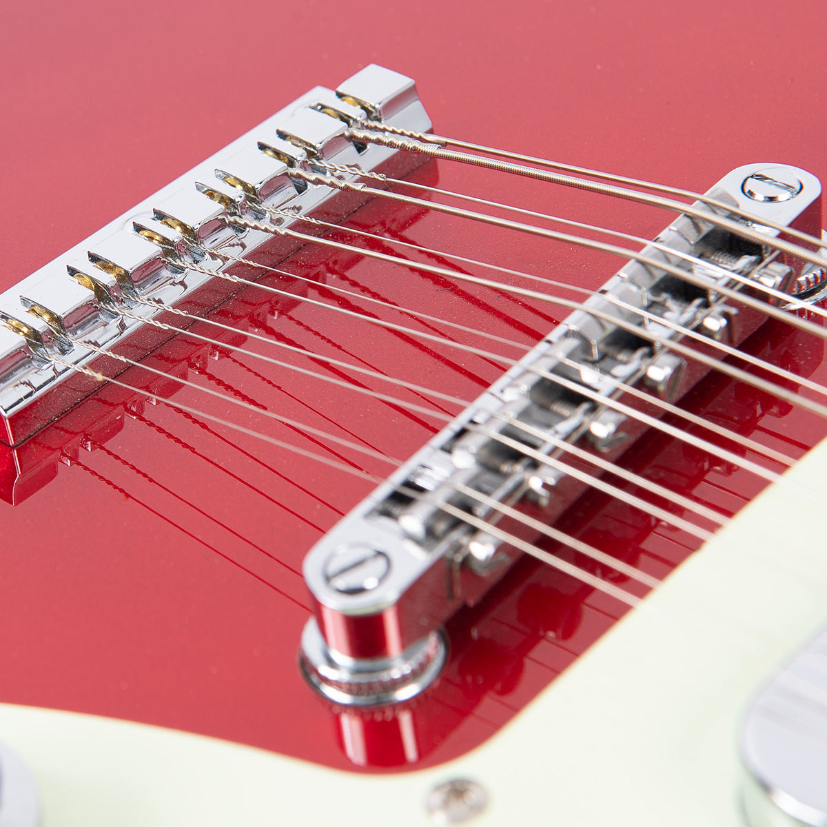Vintage REVO Series 'Surfmaster Thinline 12' Electric Guitar ~ Candy Apple Red - Fair Deal Music